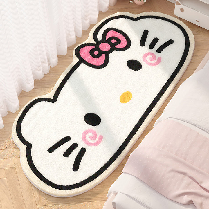 Plush Cartoon Bear-Shaped Rug