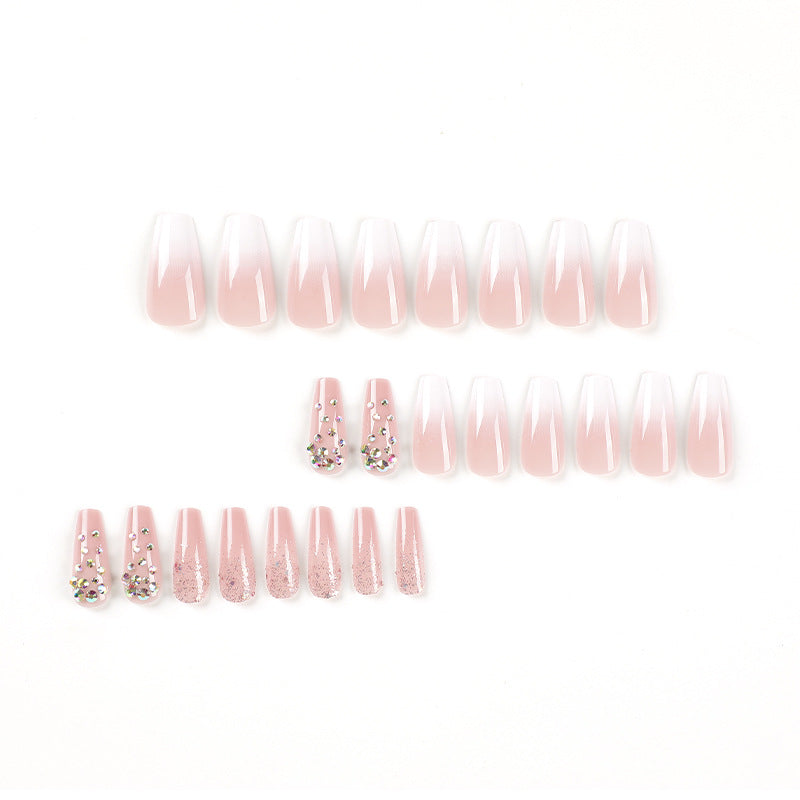 Artful Acrylic Nails with Elegant Glitter Design Stornfield
