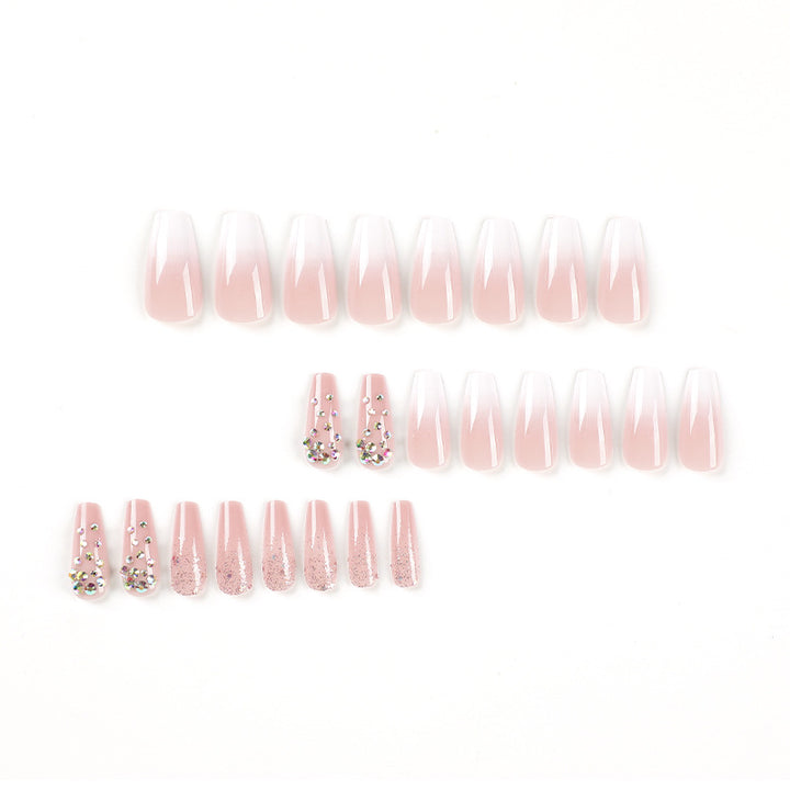Artful Acrylic Nails with Elegant Glitter Design Stornfield