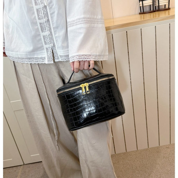 Elegant Crocodile Texture Cosmetic Organizer