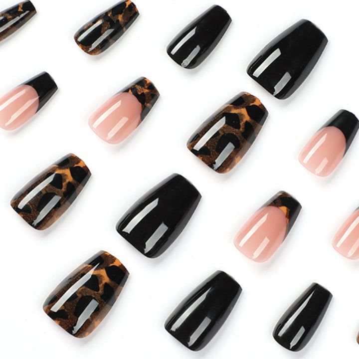 Artistic stiletto nails with leopard design Stornfield