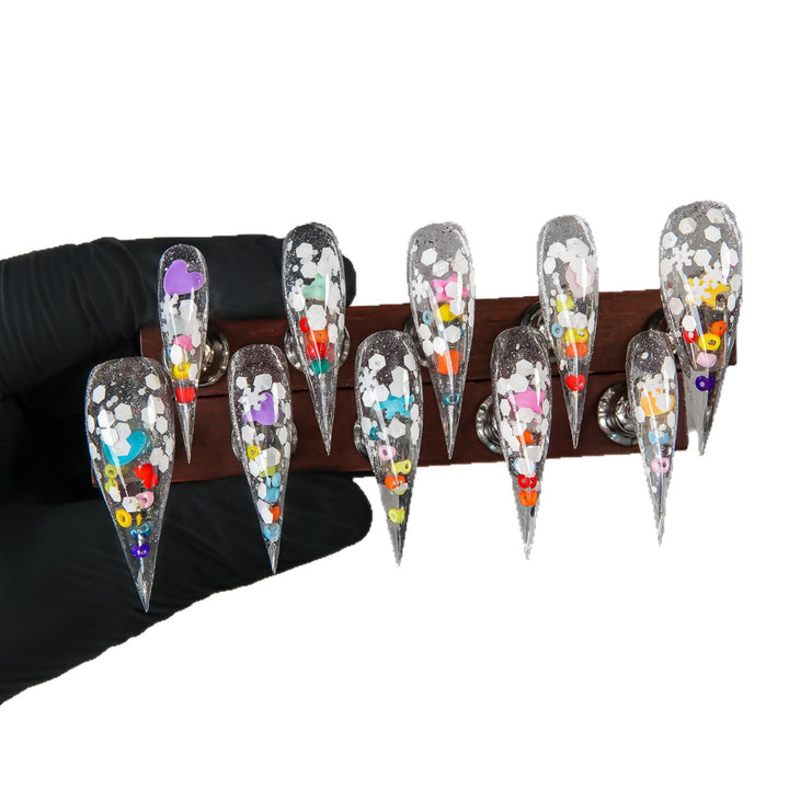 Glittery Stiletto Press-On Nails Set