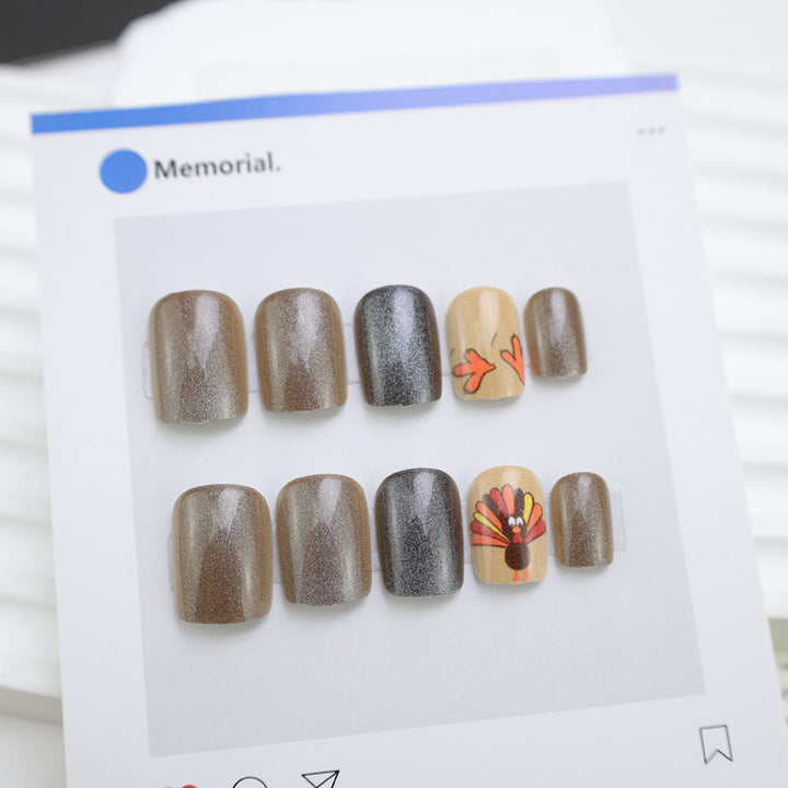 Artificial nail set with creative Oktoberfest designs Stornfield