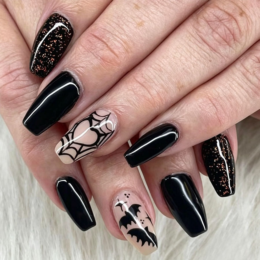 Artificial nail set with Halloween motif and creepy designs Stornfield