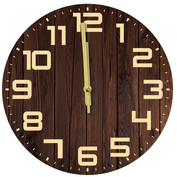 Wall clock in rustic wood design Stornfield