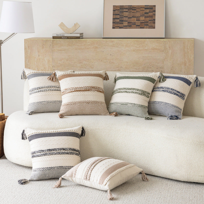 Textured Woven Decorative Cushion