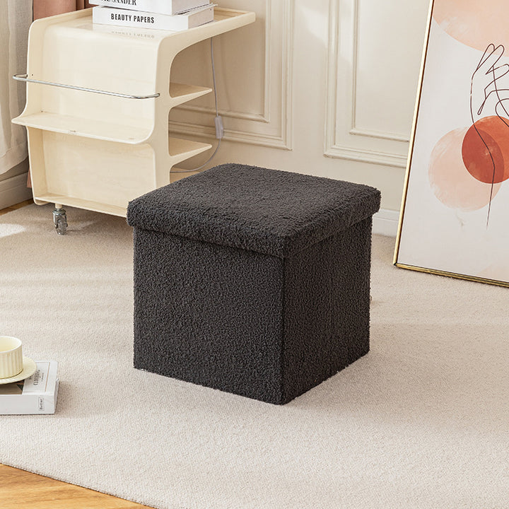 Plush Storage Ottoman Stornfield