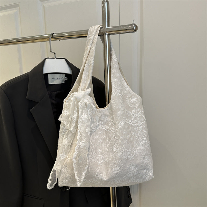 Elegant Lace-Trimmed Shoulder Bag Stornfield