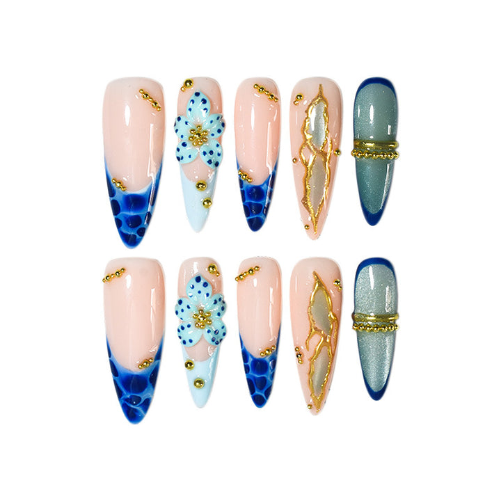 Artistic Mixed Media Nail Art Extensions Stornfield