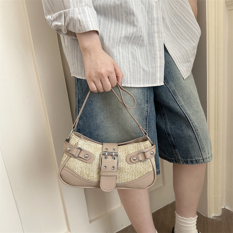Textured Woven Handbag