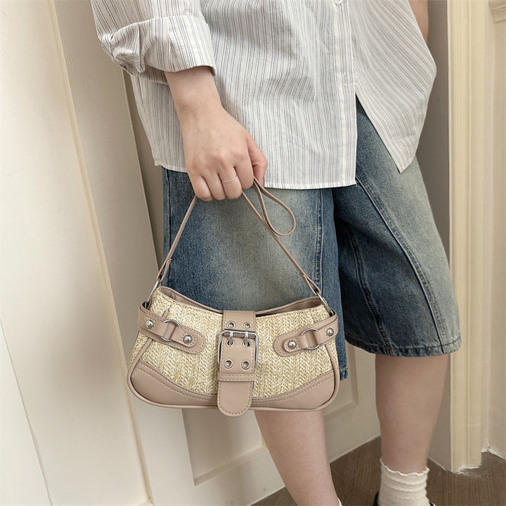 Textured Woven Handbag