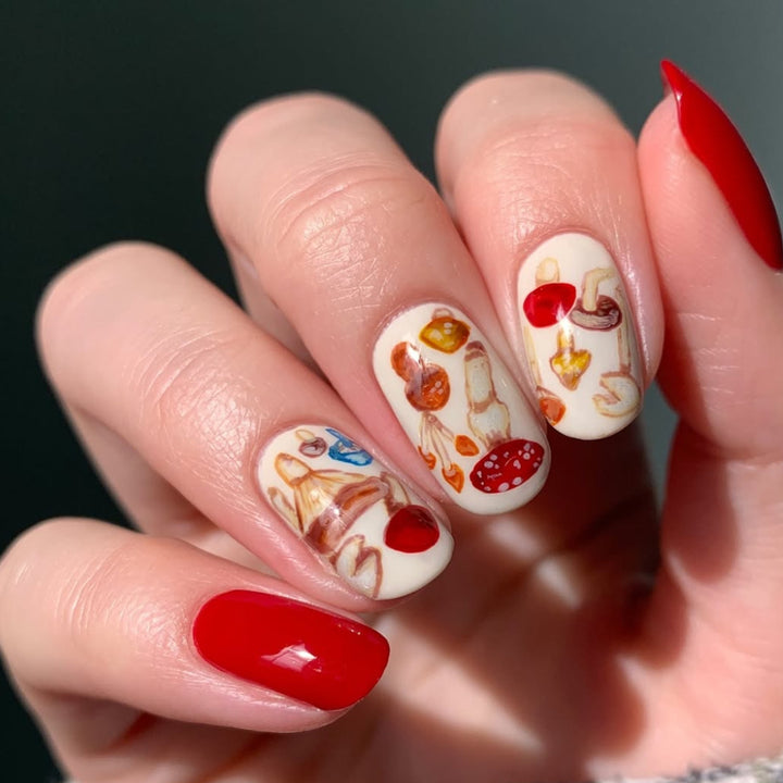 Expressive Food-Themed Nail Art Extensions Stornfield