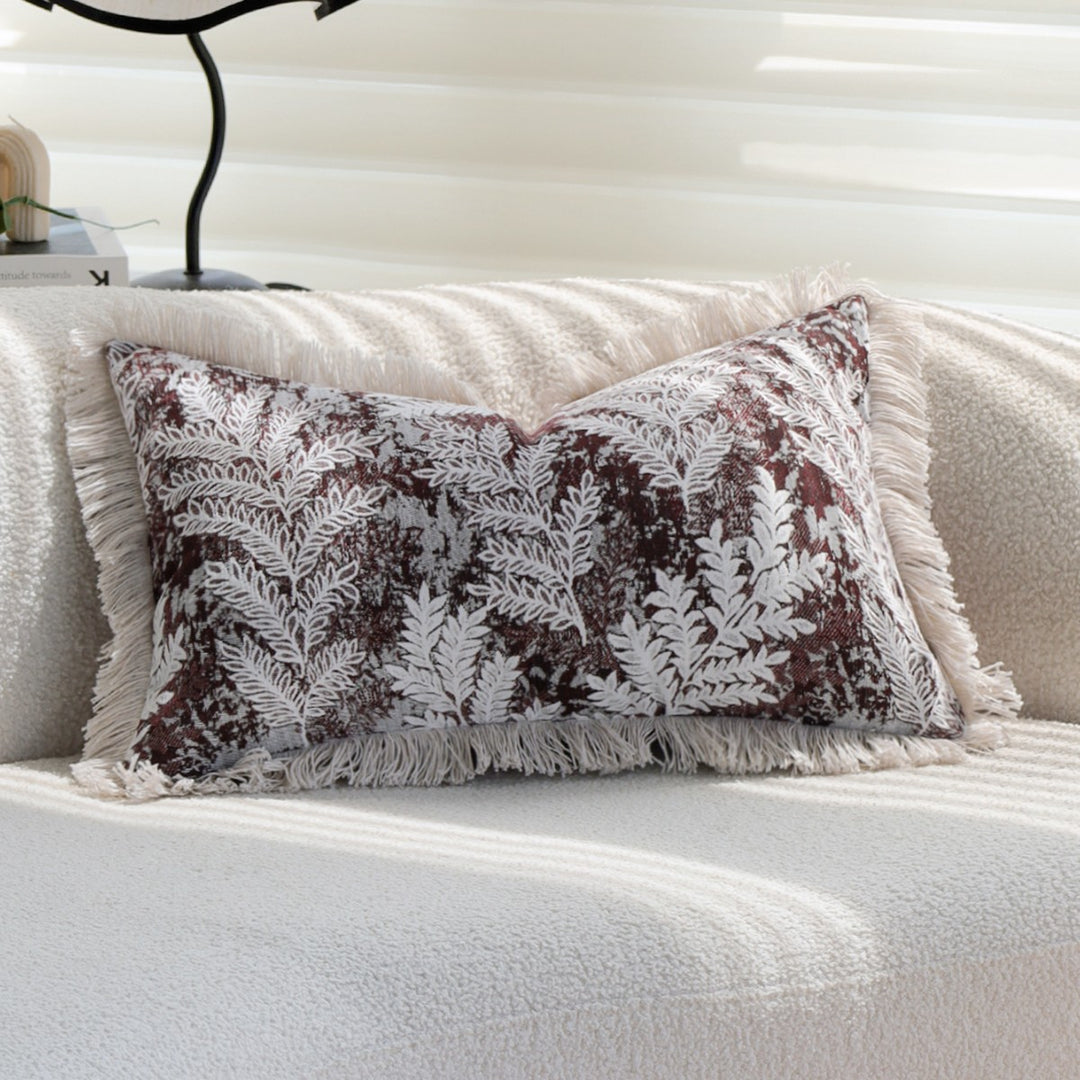 Decorative cushion with elegant fringed edge