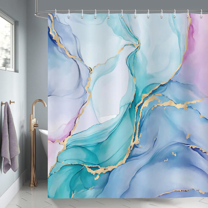 Artistic Marble Texture Shower Curtain Stornfield