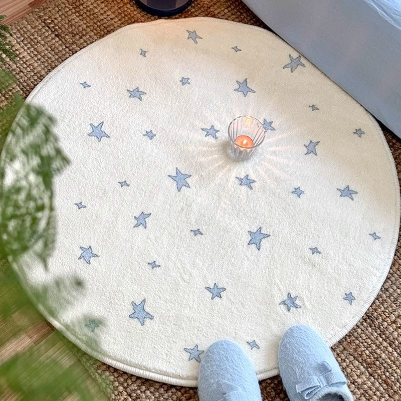 Cozy Star-Patterned Area Rug for Home Decor