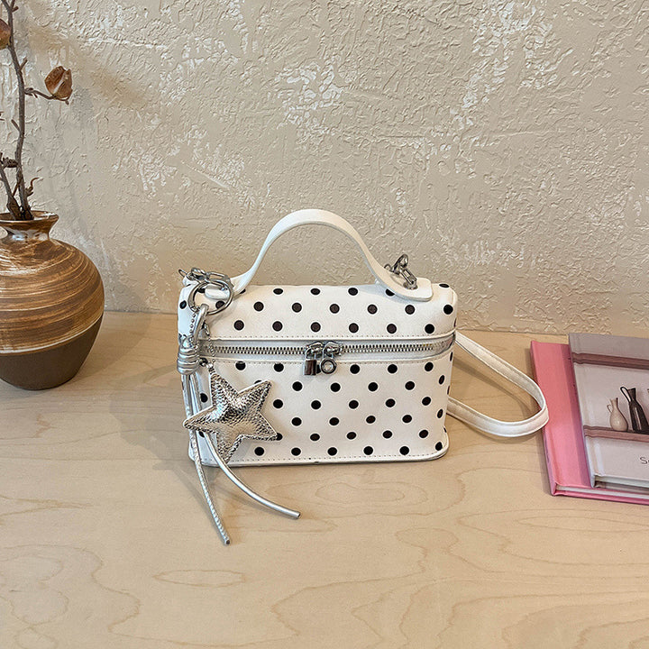 Structured Polka Dot Handbag