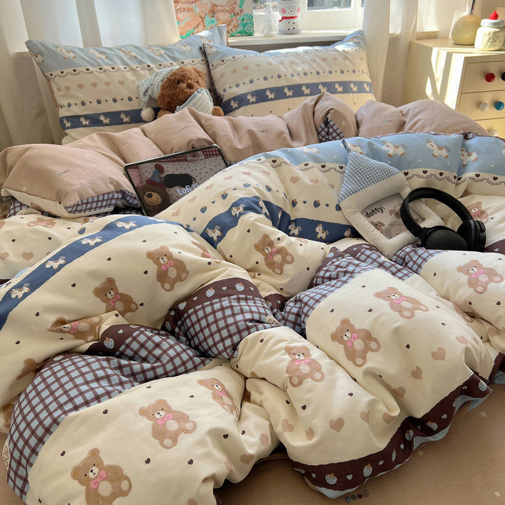 Cute Bear-Themed Bedding Set