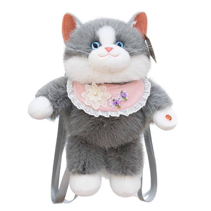 Plush Cat-Themed Backpack Stornfield