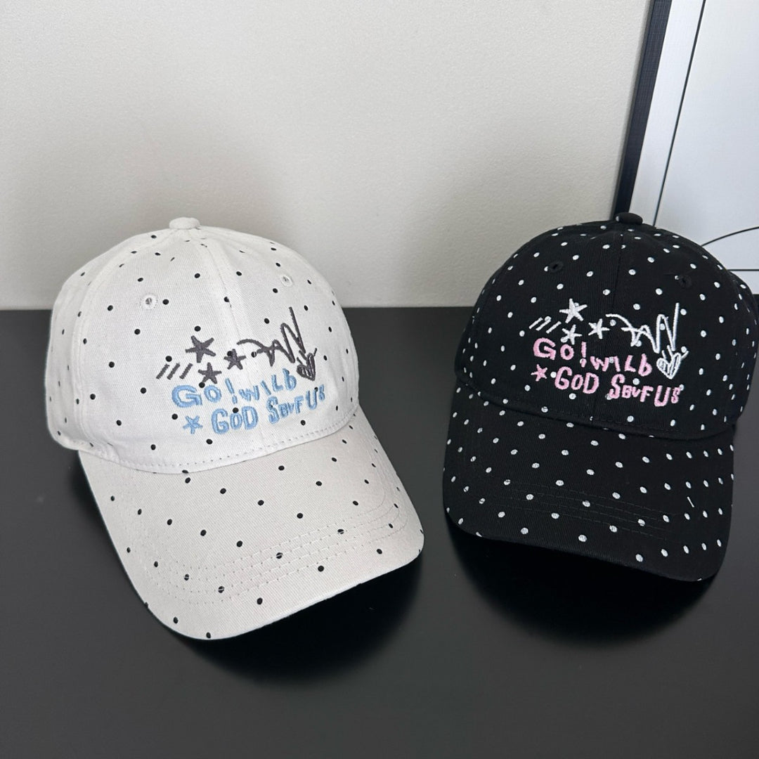 Women's Trendy Polka Dot Embroidered Baseball Cap Stornfield
