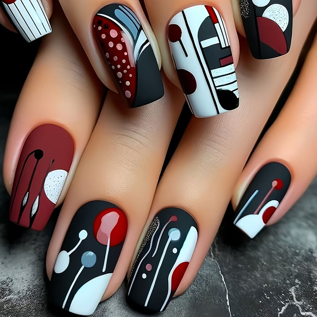 Floral Art Acrylic Nail Set Stornfield