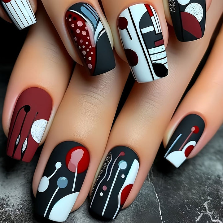 Floral Art Acrylic Nail Set Stornfield