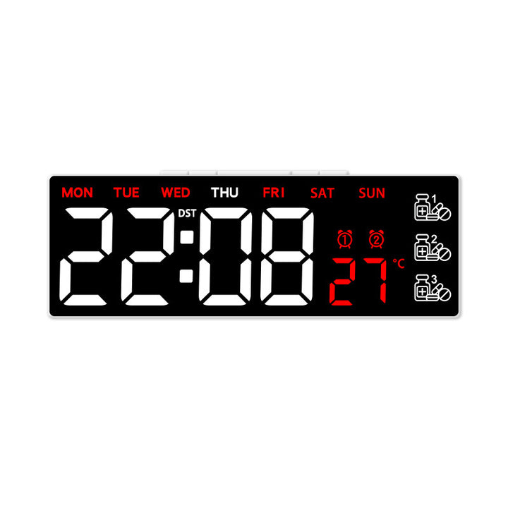 Digital LED desk clock with temperature and day of the week display Stornfield