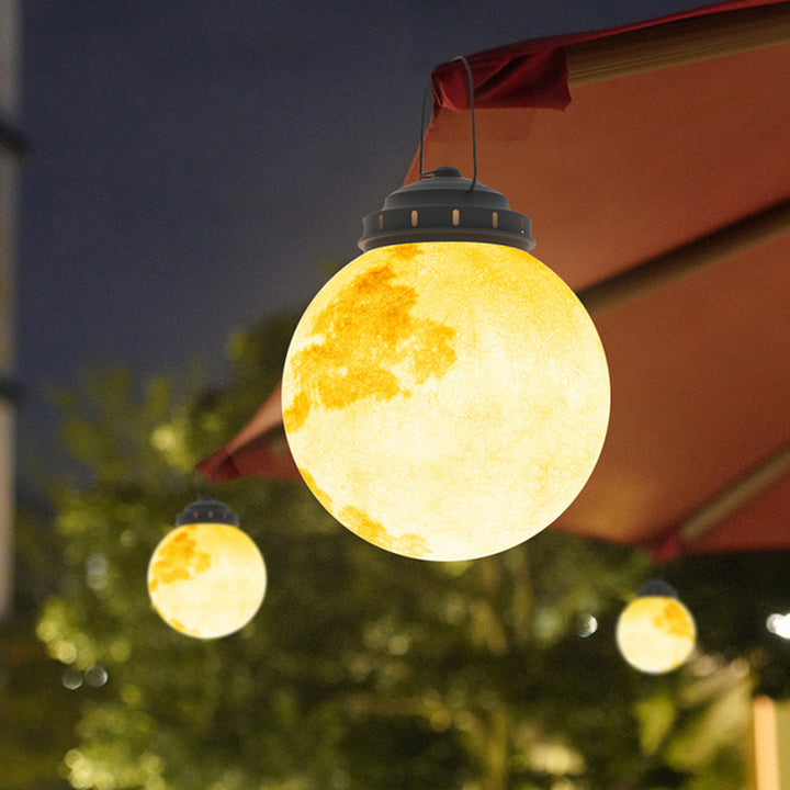 Moon-Shaped Outdoor Hanging Lantern