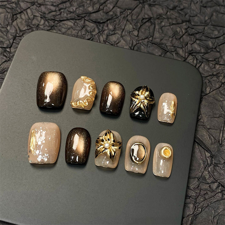 Luxurious Decorative Press-On Nail Tips