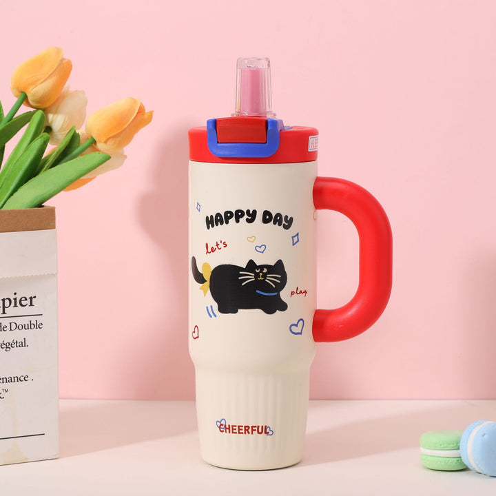 Cartoon-Printed Insulated Travel Mug Stornfield