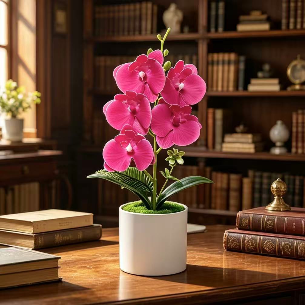 Lifelike Floral Orchid Plant for Home Decor