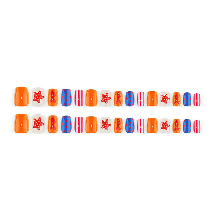 Artificial Nail Set with Maritime Motifs Stornfield