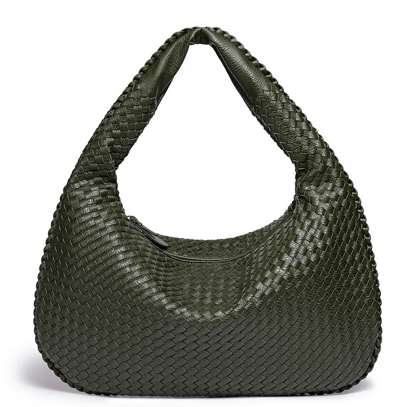Handcrafted Woven Leather Hobo Bag Stornfield