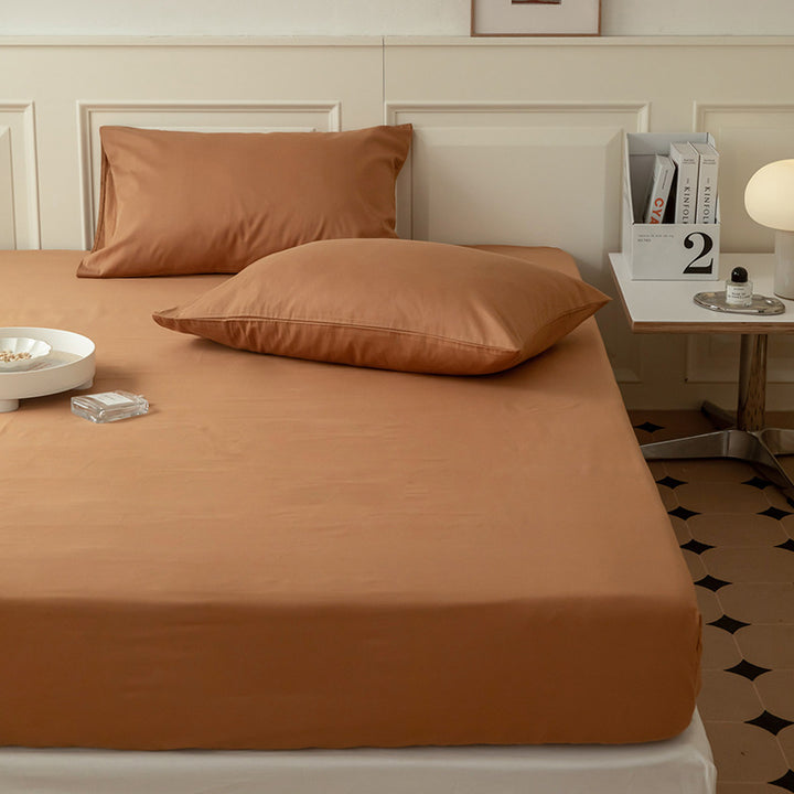 Extra-deep Jersey fitted sheet with premium cotton blend and all-around elastic