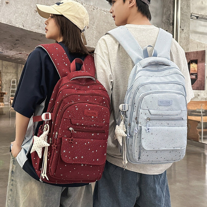 Star-Patterned Backpack with Multiple Compartments Stornfield