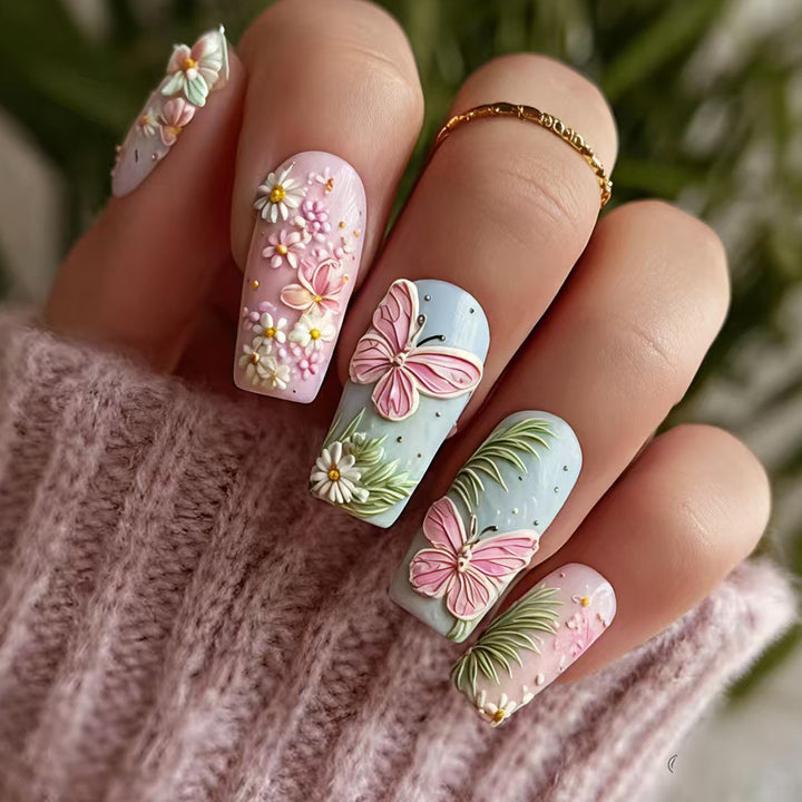 Creative Flower and Butterfly Art Nails Stornfield