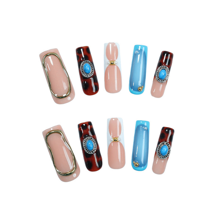Acrylic nail set with luxurious design elements and creative accents Stornfield