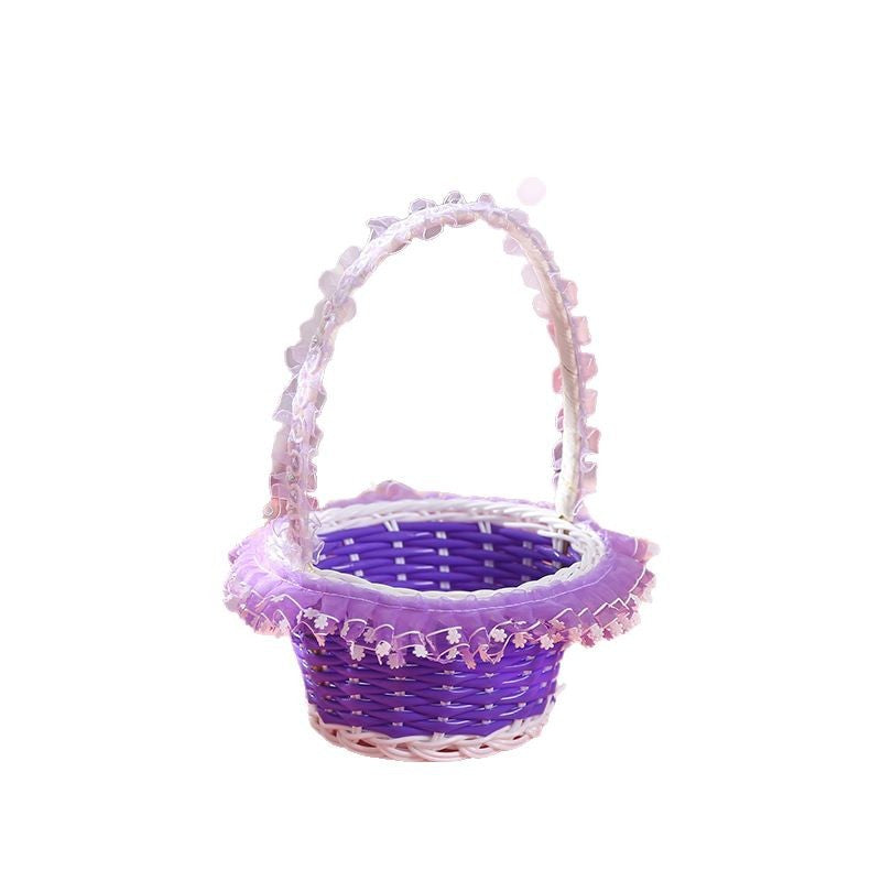 Girls Decorative Woven Easter Basket Stornfield