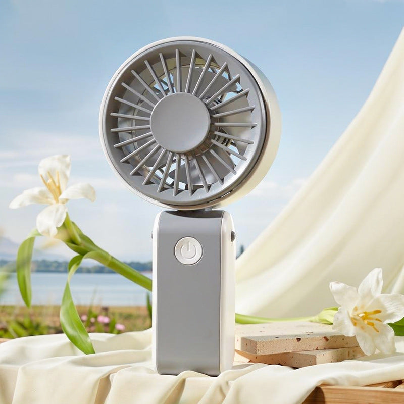Cooling portable handheld bear-ear mini fan with adjustable tilt USB rechargeable desktop stand Stornfield