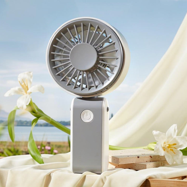 Cooling portable handheld bear-ear mini fan with adjustable tilt USB rechargeable desktop stand Stornfield