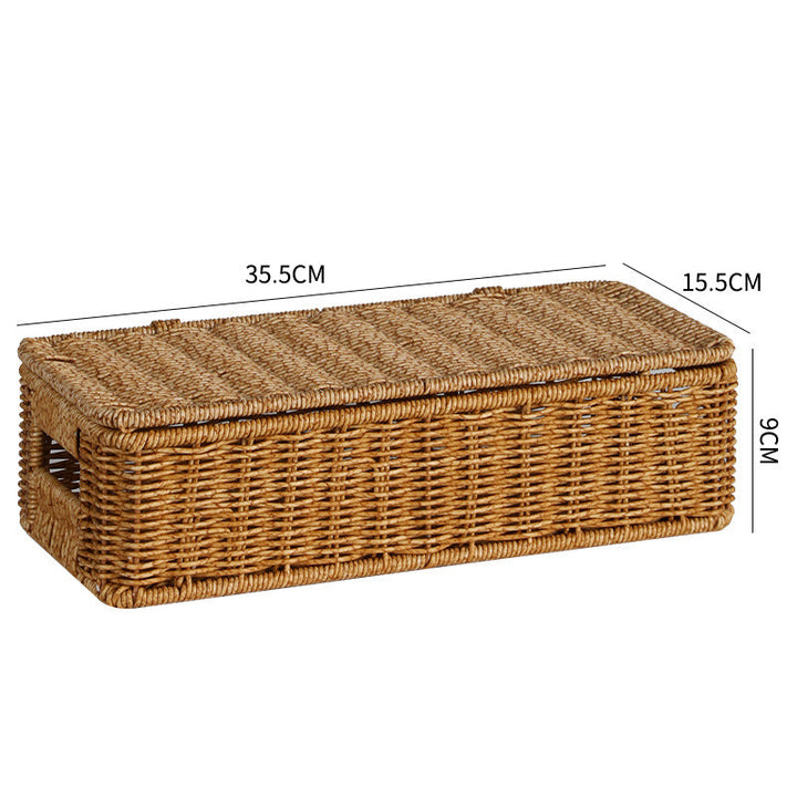 Long Rectangular Woven Storage Basket Stornfield