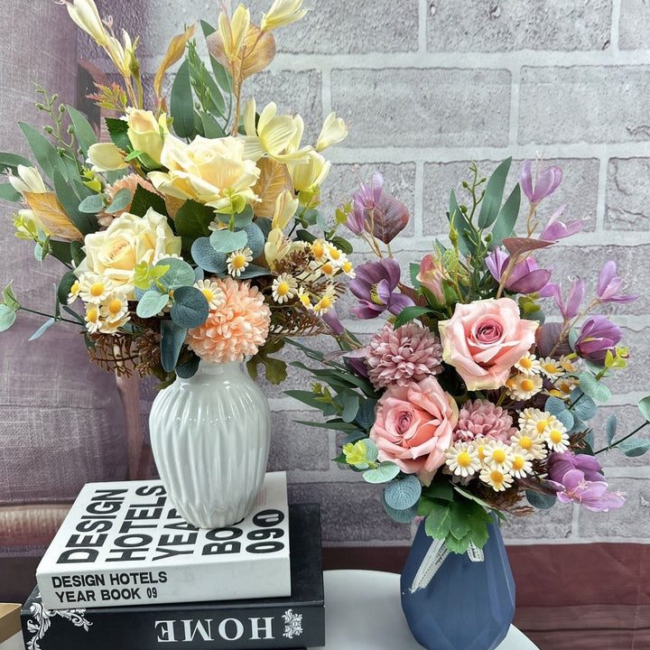 Elegant Faux Flower Bouquet Arrangement