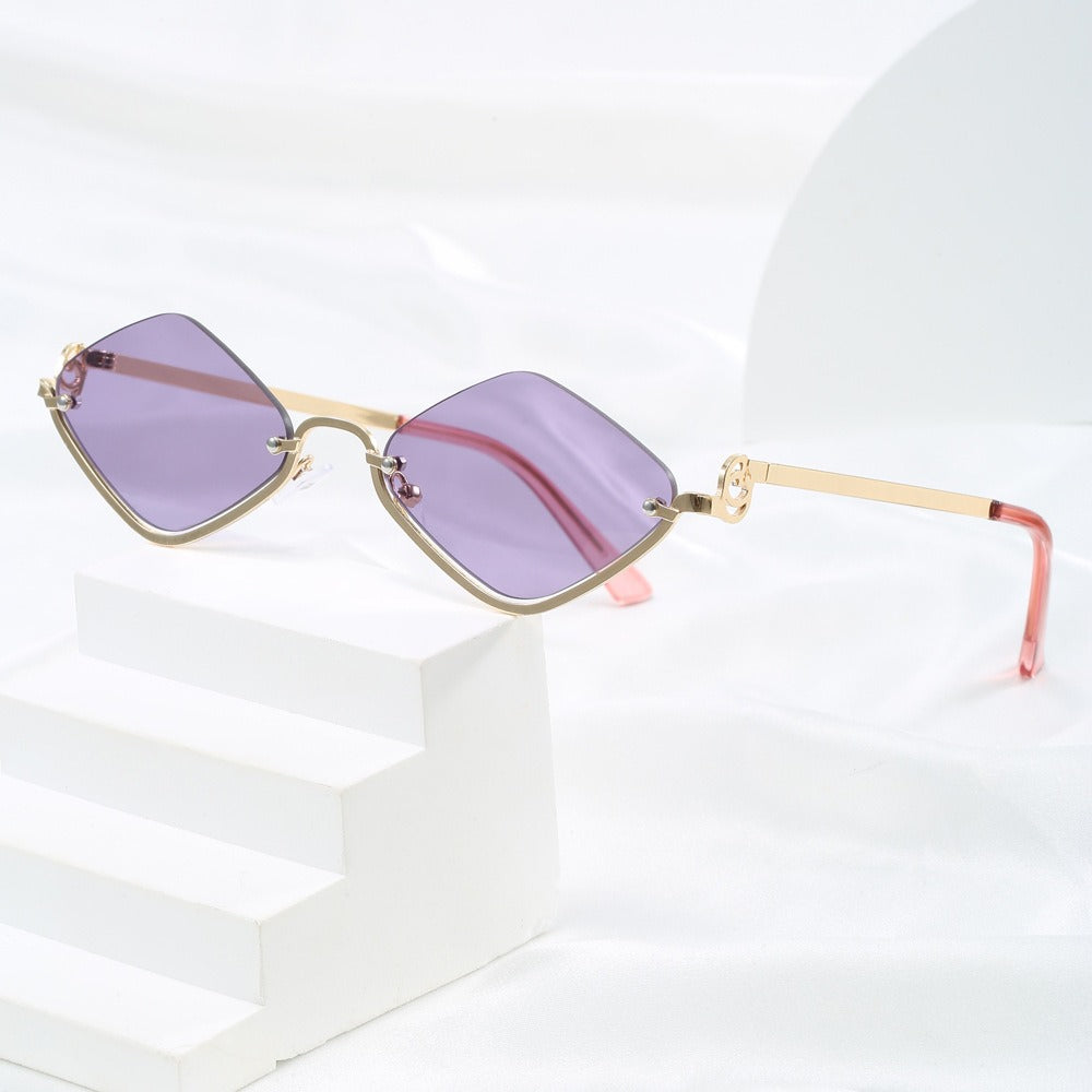 Women's fashionable square sunglasses with luxurious metal frame Stornfield