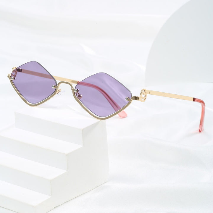 Women's fashionable square sunglasses with luxurious metal frame Stornfield