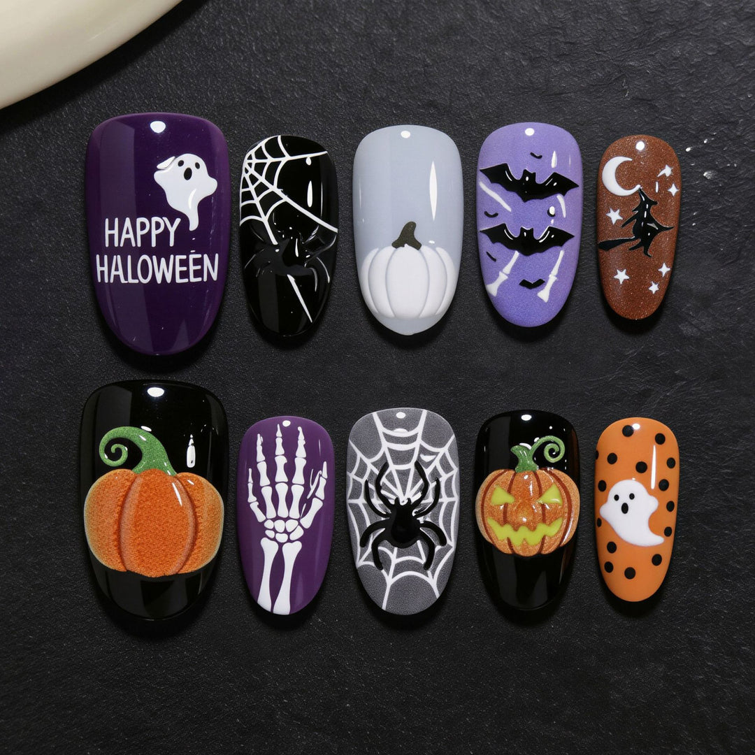 Halloween-Themed Nail Art Set Stornfield