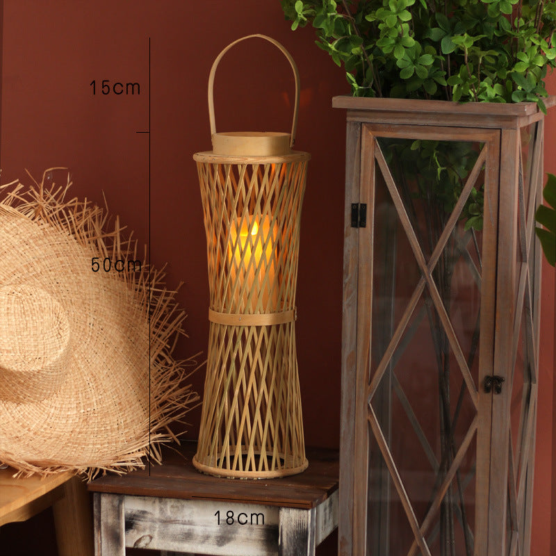 Elegant lamp stand made of woven material Stornfield