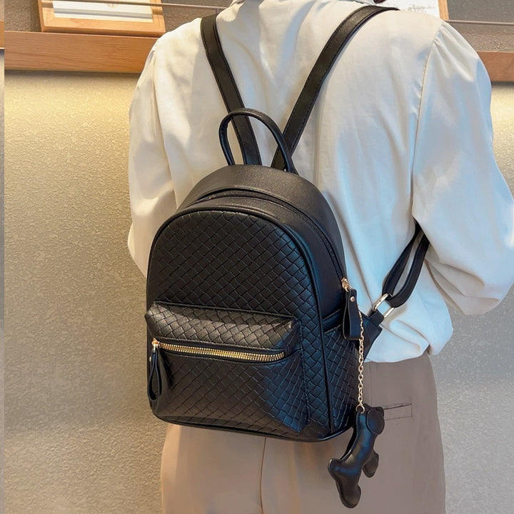 Woven Leather Mini Backpack Stornfield