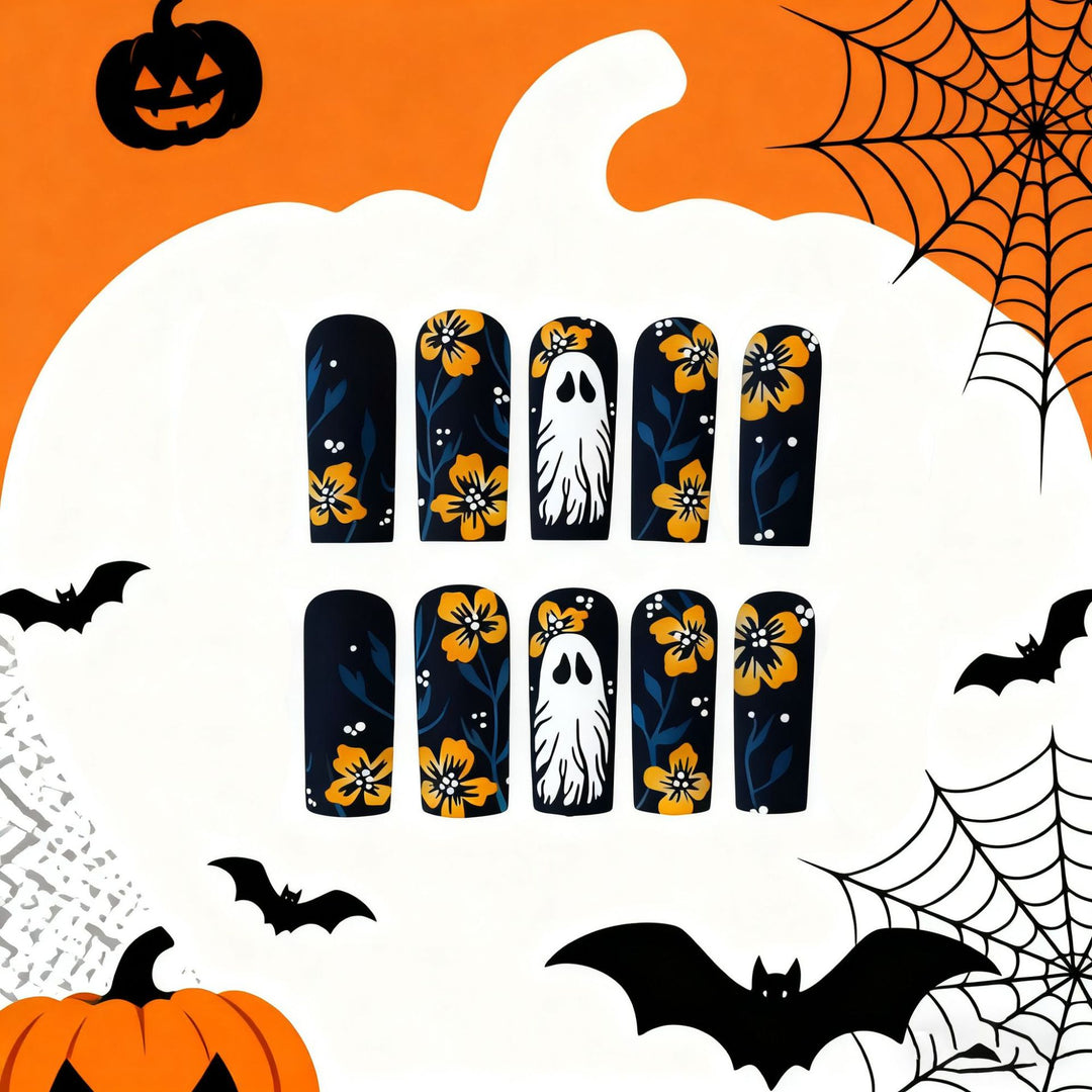 Artistic Halloween Themed Acrylic Nail Art Enhancements Stornfield