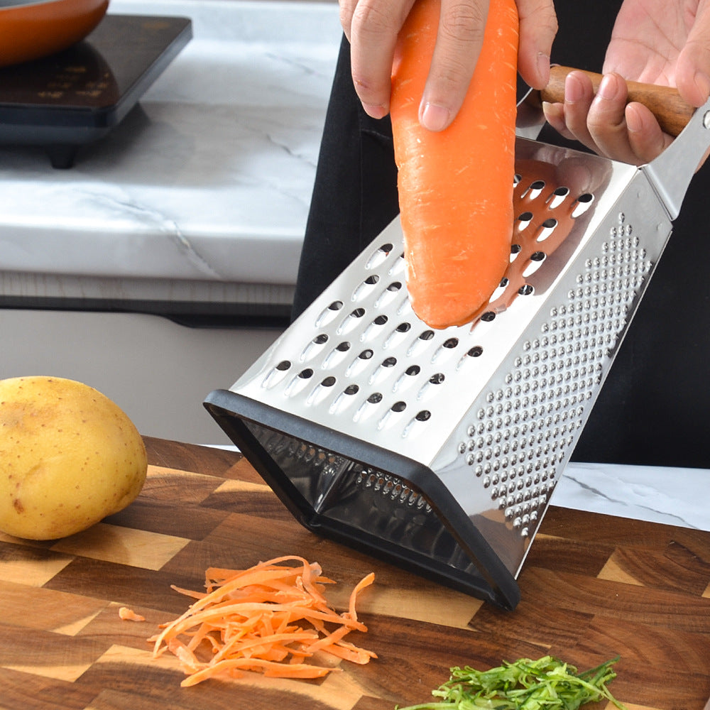 Ergonomic stainless steel cheese and vegetable grater Stornfield