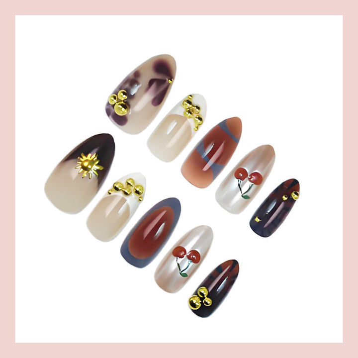 Artificial nail set with luxurious decorative accents Stornfield