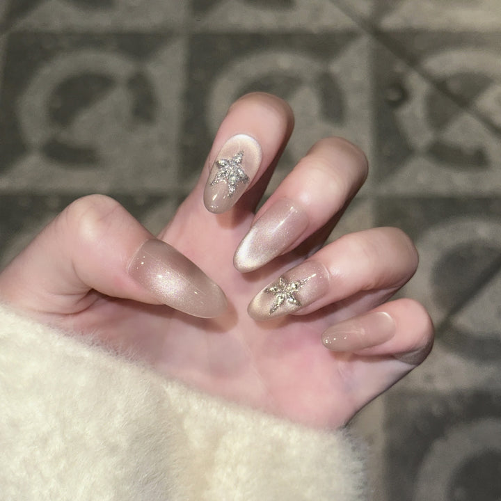 Star-Embellished Press-On Nail Art Set Stornfield
